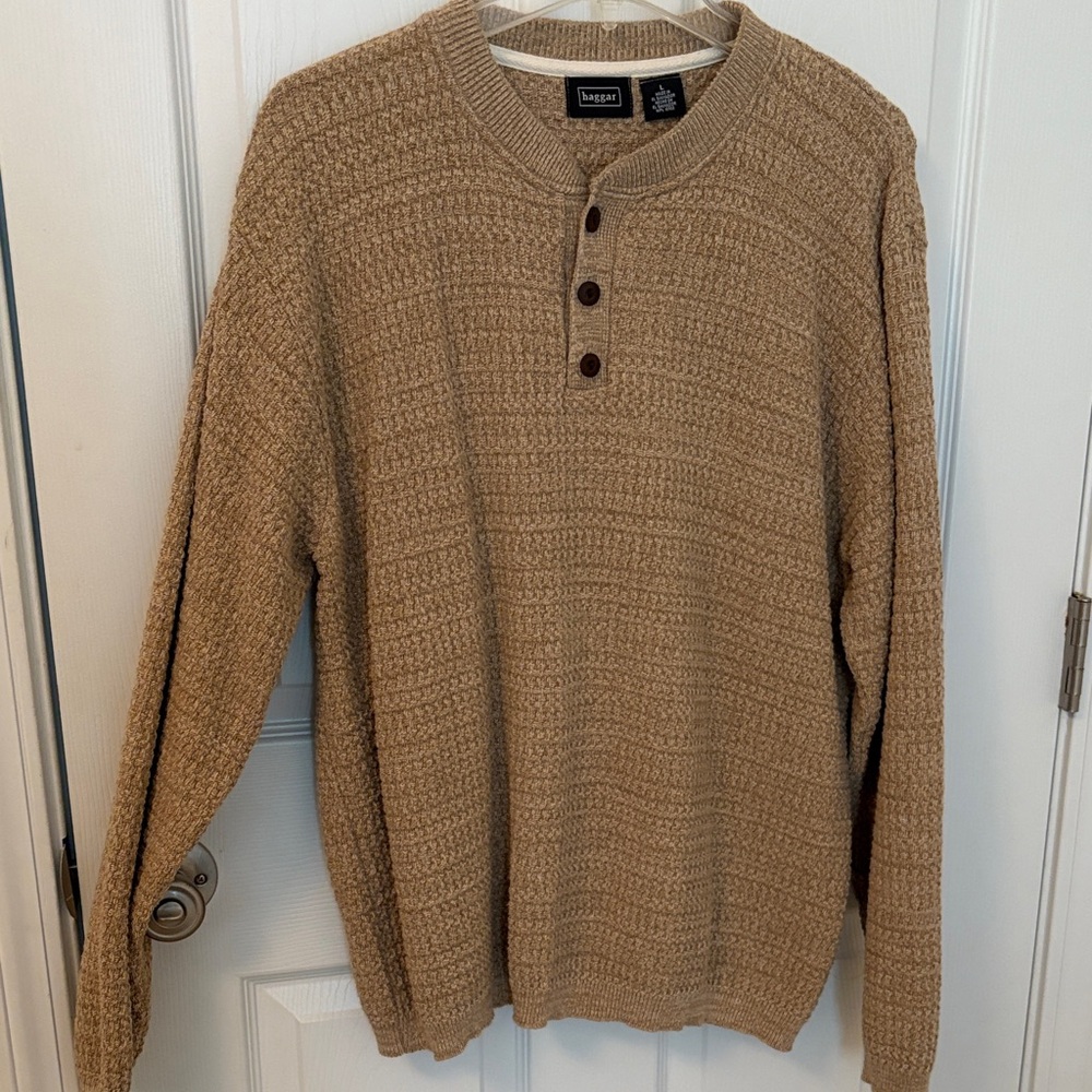 Harbor Bay Beige Crewneck Sweater